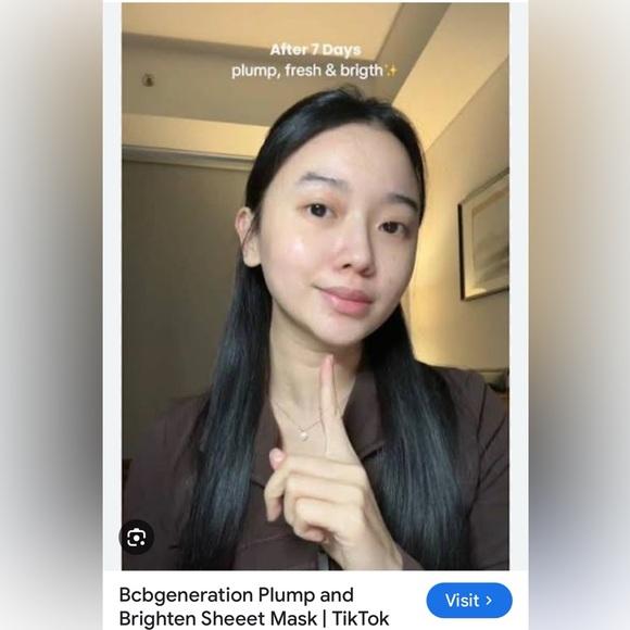 BCBGeneration | Box of 7 Sheet Masks Brighten & Plump Made in Korea Collagen NWT - Picture 12 of 13